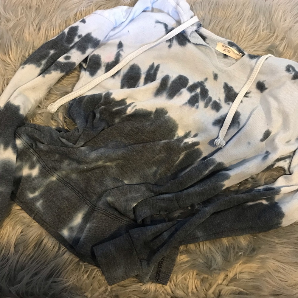 Blue tie-dye hoodie
